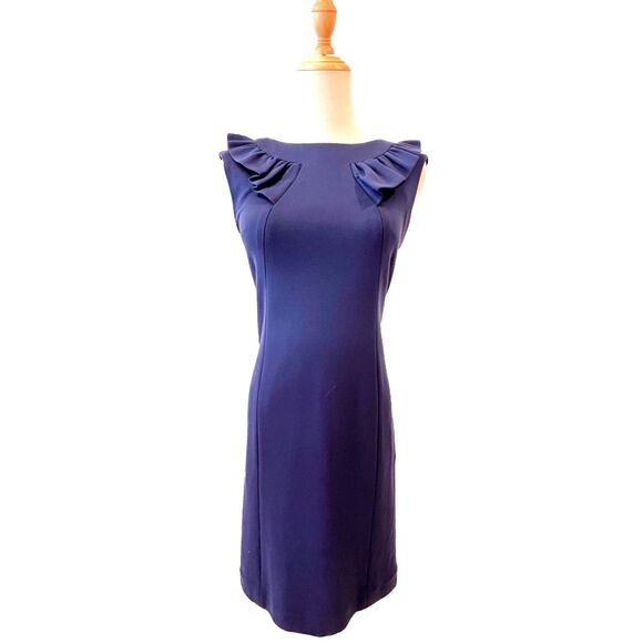 Banana Republic Gail Sheath Dress Blue Size 2 Sleeveless Office Work - Picture 1 of 9